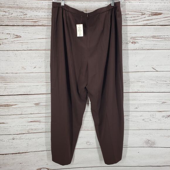 Jessica Howard New Tan Brown Faux Leather Suede 3Pcs. Jacket Pants Size 18 - Picture 10 of 12